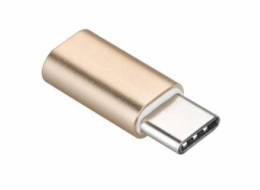 PREMIUMCORD Adaptér USB 3.1 C/male - USB 2.0 Micro-B/female, zlatý