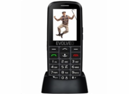 EVOLVEO EasyPhone EG, mobilní telefon pro seniory s nabíjecím stojánkem, černá