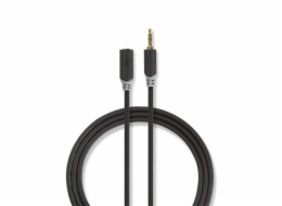 Nedis CABW22050AT10 - Stereofonní Audio Kabel | 3,5mm Zástrčka - 3,5mm Zásuvka | 1 m | Antracit