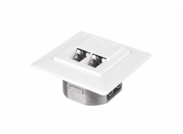 NETRACK 106-34 complete flush-mounted outlet 2xRJ45 8p8c FTP Cat6