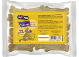 Hau Miau PRESSED BONE NATURAL, 7,5 cm, 50 ks / krabice, 750 g / krabice