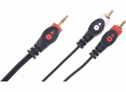 Libox Jack 3,5mm kabel – RCA (Cinch) x2 5m černý (LB0024)