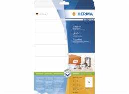 Herma Labels Premium 5057, A4, bílá, 105 x 42,3 mm, matný papír, 350 ks (5057)