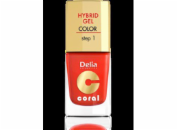 Delia Cosmetics Coral Hybrid Gel Nail email č. 14 oranžová červená 11ml