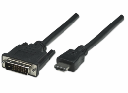 TECHLY 304611 Monitor cable HDMI/DVI-D 24+1 M/M 1.8m black