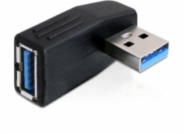 DeLock adaptér USB 3.0 samec - USB 3.0 samice pod úhelem 90° horizontálně