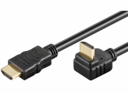 TECHLY 304741 Monitor cable HDMI-HDMI M/M 1.4 Ethernet angled shielded 2m black