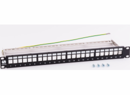 NETRACK 104-21 patch panel keystone 19 24-ports FTP with shelf