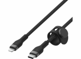 Belkin BOOST CHARGE™ Lightning/USB-C kabel, 1m, černý - odolný PRO Flex