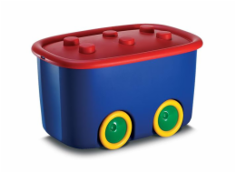Box na hračky KIS, 46 l, modrý, červený, 58×31×38,5 cm