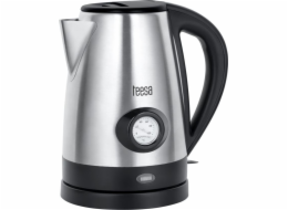 Electric kettle with water temperature indicator  TEESA  stainless steel  2200W  1 7L