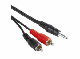 PremiumCord kabel Jack 3.5mm - 2xCINCH, M/M, 1,5m