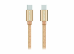 Swissten Datový Kabel Textile USB-C / USB-C 1,2 M Zlatý