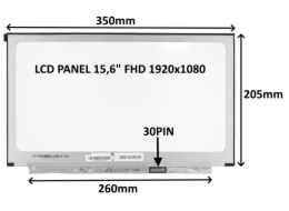 LCD PANEL 15,6" FHD 1920x1080 30PIN MATNÝ IPS / BEZ ÚCHYTŮ 77030215 LCD PANEL 15,6" FHD 1920x1080 30PIN MATNÝ IPS / BEZ ÚCHYTŮ