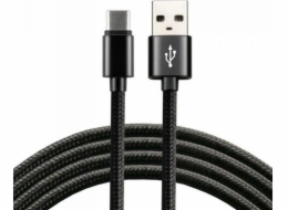 EverActive USB kabel USB kabel - USB-C everActive CBB-2CB 2m s rychlým nabíjením až 3A černá