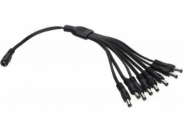 Cable interface/gender adapter 8 x DC Splitter Black