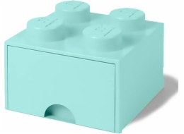 Room Copenhagen LEGO Brick Drawer 4 aqua blue, úložný box