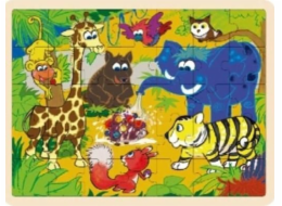 Dřevěné puzzle Džungle 35 prvků TOP BRIGHT