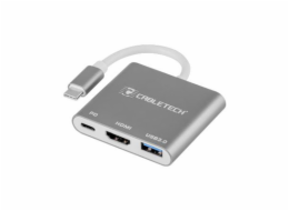 Adaptér CABLETECH USB C na HDMI 2.0, USB 3.0 ,C,A