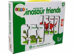 Vzdělávací puzzle LEANToys Dinosaur Friends 10 dílků