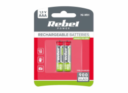 Baterie AAA (R03) nabíjecí 1,2V/900 mAh REBEL blistr