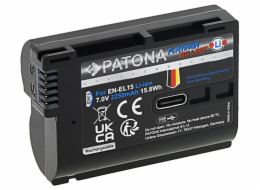 PATONA baterie pro foto Nikon EN-EL15C 2400mAh Li-Ion Platinum USB-C nabíjení