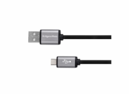 Kabel KRUGER & MATZ KM1236 USB/micro USB 1,8m Black