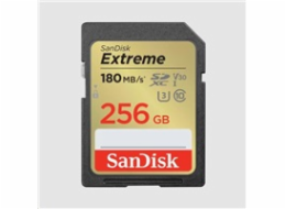 Paměťová karta Sandisk Extreme 256 GB SDXC 180 MB/s / 130 MB/s UHS-I, Class 10, U3, V30