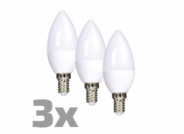 ECOLUX LED žárovka Ecolux 3-pack, svíčka, 6W, E14, 3000K, 450lm, 3ks