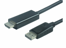 PremiumCord DisplayPort 1.2 na HDMI 2.0 kabel pro rozlišení 4Kx2K@60Hz, 3m