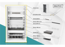 Digitus "Síťová sada - 254 mm (10") - 12U, 312 x 300 mm (Š x H), IT skříň"