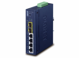 Planet IGS-4215-4T2S průmyslový L2 switch, 4x1Gb, 2x 1Gb SFP, dual 9-48VDC, -40~75°C, IP30