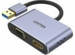 UNITEK ADAPTER USB-A - HDMI & VGA FULL HD M/F