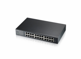 Zyxel GS1915-24E, 24-port GbE Smart hybrid mode Switch, standalone or NebulaFlex Cloud, rackmount, fanless