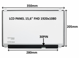 SIL LCD PANEL 15,6" FHD 1920x1080 30PIN MATNÝ IPS / ÚCHYTY NAHOŘE A DOLE 77042626 LCD PANEL 15,6" FHD 1920x1080 30PIN MATNÝ IPS / ÚCHYTY NAHOŘE A DOLE