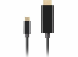 Lanberg USB-C(M)->HDMI(M) kabel 1,8m 4K 60Hz černá