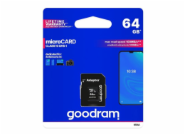 Karta paměťová GOODRAM micro SD 64 GB s adaptérem