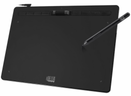 Adesso CYBERTABLET K12/ grafický tablet 12” x 7”/ 8192 urovní tlaku/ 8 programovatelných tlačítek/ scroll koliesko/ USB-