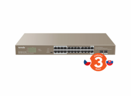 Tenda TEG1126P-24-410W PoE AT Gigabit switch 24x 1Gb/s PoE 802.3af/at + 2x SFP,PoE+ 370W, Rackmount