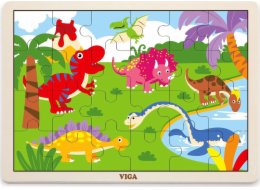 Dětské dřevěné puzzle Viga Dino