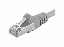 PREMIUMCORD Patch kabel CAT6a S-FTP, RJ45-RJ45, AWG 26/7 10m šedá