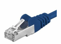 PREMIUMCORD Patch kabel CAT6a S-FTP, RJ45-RJ45, AWG 26/7 7m modrá