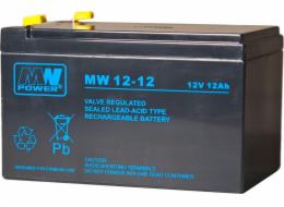 MPL MW POWER MW 12-12 UPS battery Lead-acid accumulator AGM Maintenance-free 12 V 12 Ah Black