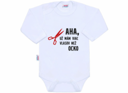 Body s potiskem New Baby Viac vlasov než ocko