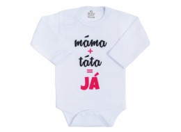 Body s potiskem New Baby máma plus táta rovná se JÁ