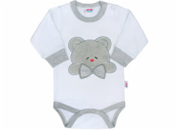 Luxusní kojenecké body s dlouhým rukávem New Baby Honey Bear s 3D aplikací