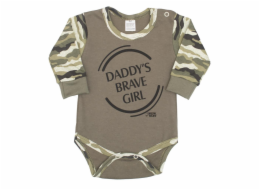 Kojenecké body s dlouhým rukávem New Baby Army girl