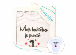 Body s potiskem New Baby Moje babička je prostě jednička - dárkové balení