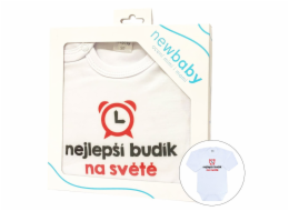 Body s potiskem New Baby nejlepší budík na světě - dárkové balení