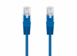 C-TECH kabel patchcord Cat5e, UTP, modrý, 0,5m